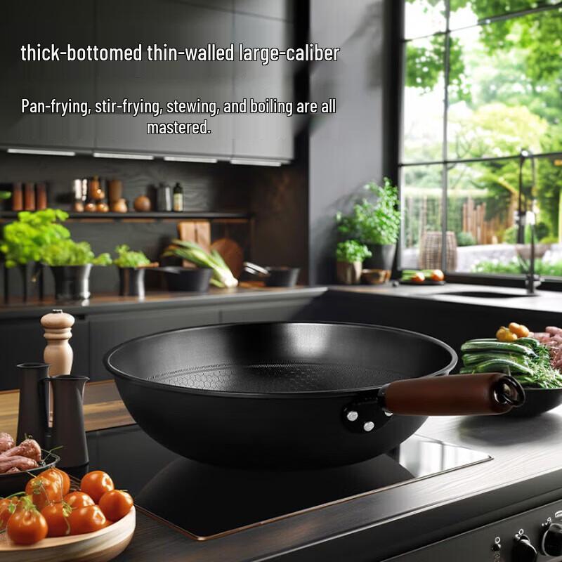 COOKER KING Non-stick Cast Iron Wok