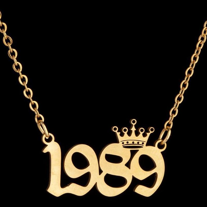 Персонализированные ожерелья с номером года для женщин на заказ 1986 1993 1999 2003 2019