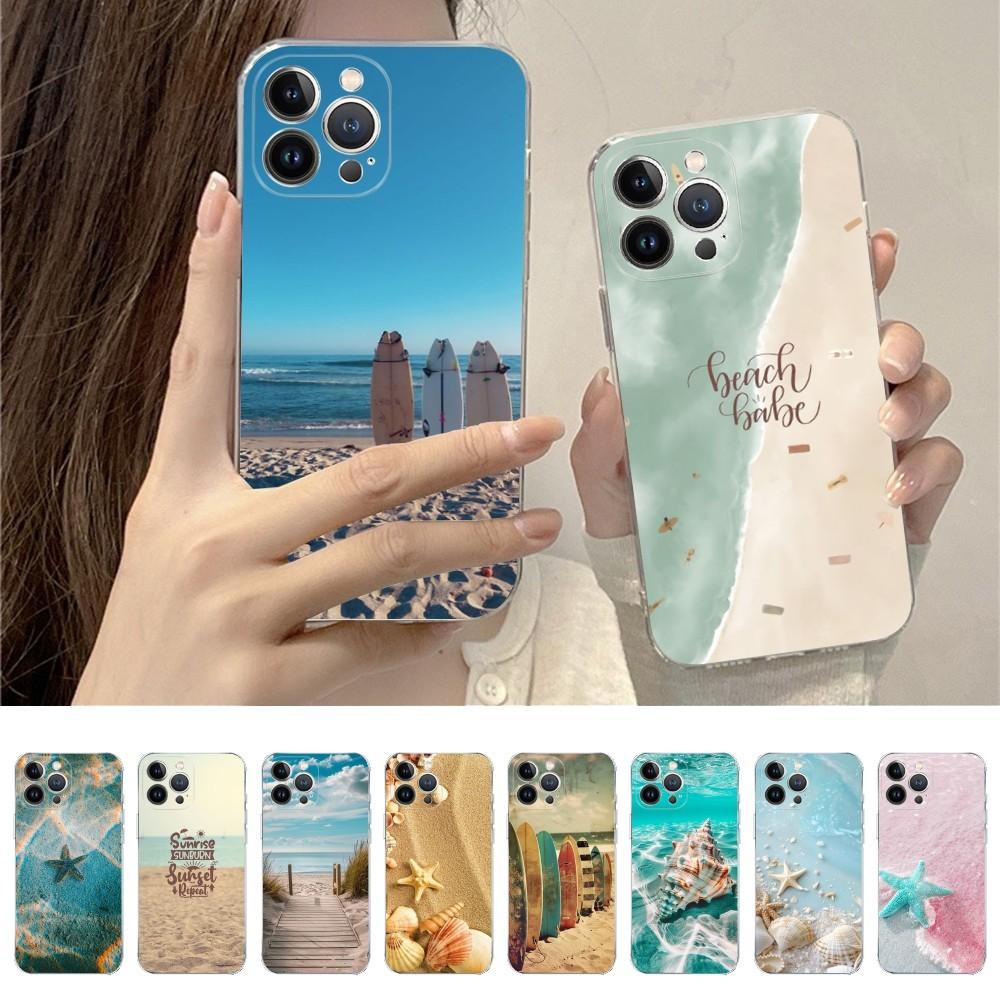 Летний пляжный чехол для телефона для iPhone 15 14 11 12 13 Mini Pro XS Max Чехол 6 7 8 Plus X XR SE 2020 Funda Shell