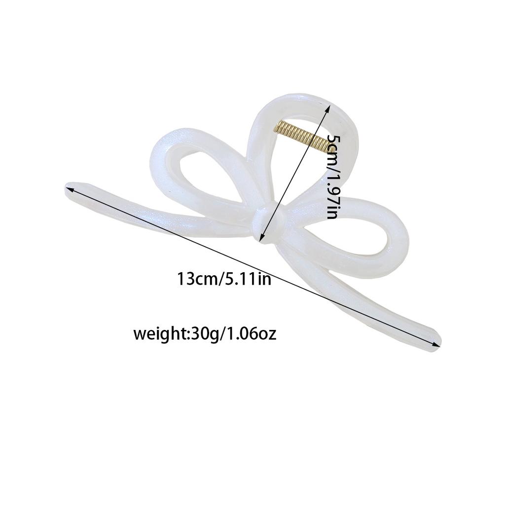 High-end Bow Large Size Hair Clip for Women's Back of Head Bun Hair Clip Shark Clip Hair Accessories Hairpin