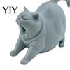 Минималистичная статуэтка кошки, 3D-печатная зевающая статуя, милая спящая фигурка для полки с фигурками из цельной формы, спальни, современный декор для дома, подарок