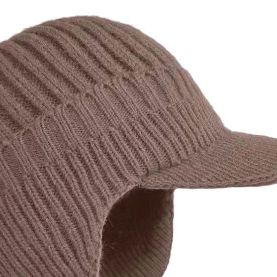 Зимняя защитная шапка с ушами, трикотажная, с длинными полями, сохраняет тепло, толстая, эластичная, нескользящая