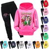 Children's Hooded Top And Pants Two-piece Tracksuit Set Long-sleeved Printed Sweatshirt Set