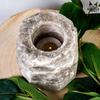 Natural salt candle holder GRAY - 1-2 kg