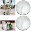 6pcs Acrylic Round Wedding Mirror Wall Pasted Party Wedding Table Candle Tray