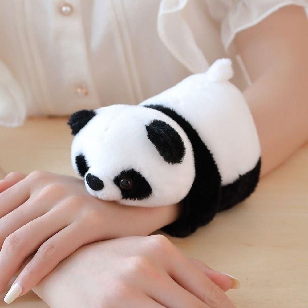 Soft Plush Hand Ring Lightweight Snap Wrap Kawaii Panda Slap Bracelet