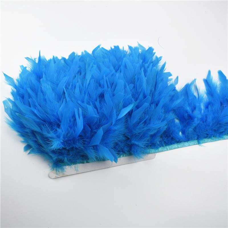 10Meters Turkey Feathers Trim Fringe Ribbon Feather On Tape Flecos Sewing Trimmings Fringe for Clothes Dress Wedding Decoration