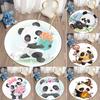 Cute Cartoon Panda Round Carpet Living Room Children's Room Decoration Gift Carpet Bedroom Bathroom Floor Mat Home Decor