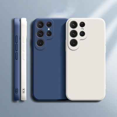 Базовый чехол для телефона Samsung Galaxy S24 S25 ULtra S22 S23 fe S24 Plus S24 Ultra 5G Fundas Matte Silicone Classic Противоударный чехол