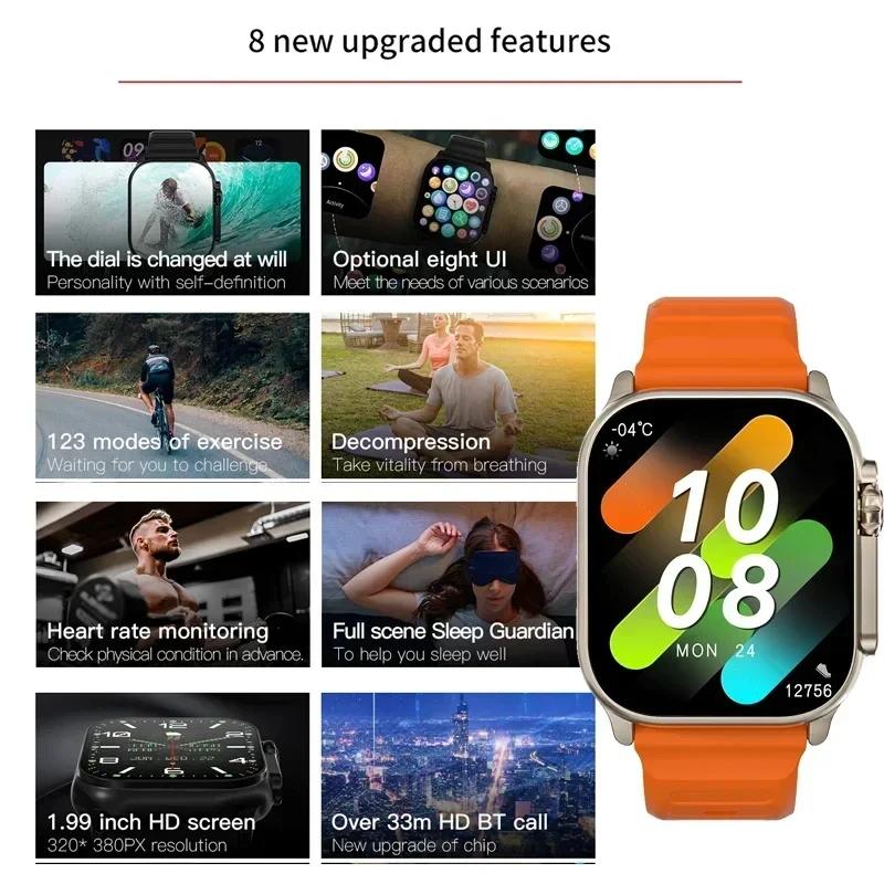 Оригинальные Умные Часы T800 Ultra для Мужчин 49 мм Серия 8 AMOLED Экран NFC Компас Водонепроницаемые Часы Iwo Ultra 9 Набор Умных Часов