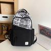 Letter Print Schoolbag Men's Large Capacity Backpack Student Travel Backpack