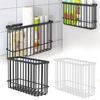 1PC Organizer Rack Kitchen Wrap Holder Wall-Mounted Refrigerator Side Shelf Metal Storage Baskets