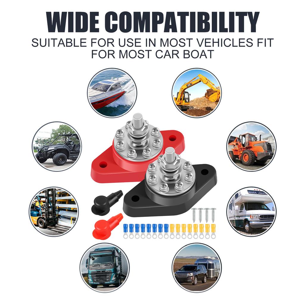 2 шт. M6 M8 клеммная колодка шпильки клеммная колодка шина шина клеммная колодка батарея силовая шпилька соединение 180a 48v