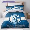 FC Schalke 04 Custom Name Pattern Bedding,Quilt Set Quilt Cover Pillowcase Home Birthday Gift(1 * duvet cover + 2 * pillowcase, without core)