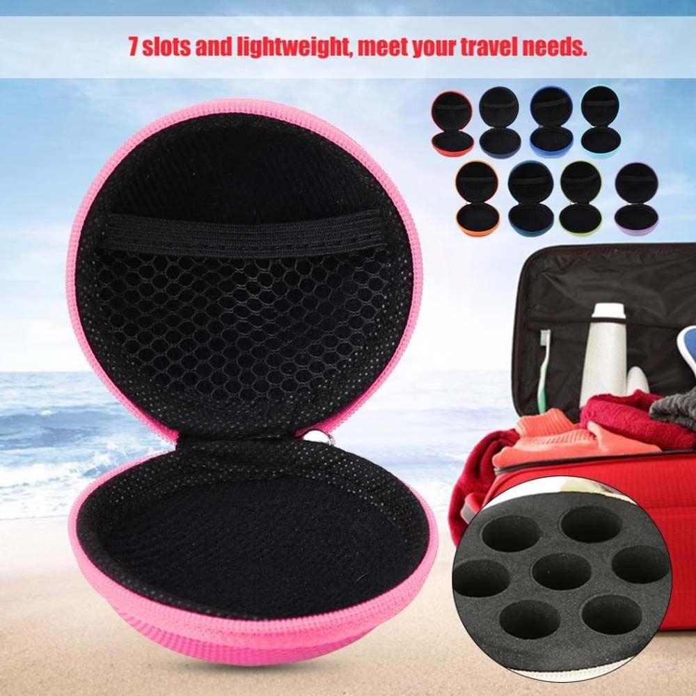 Carryinig Holder Round shape Perfume Storage bag Gel Container Mini Bottle Box Essential Oil Case
