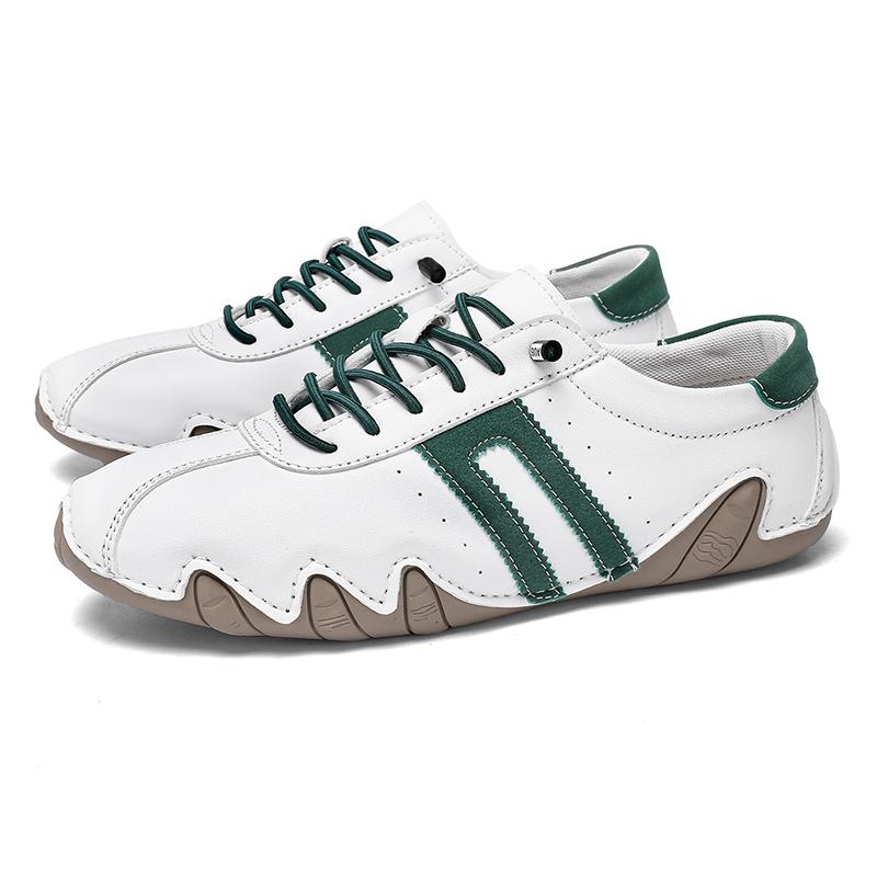 Модная повседневная обувь для мужчин с мягкой подошвой, спортивная обувь для отдыха на природе, пара больших размеров, модная синяя теннисная тренировочная женская кожаная обувь для вождения 2024