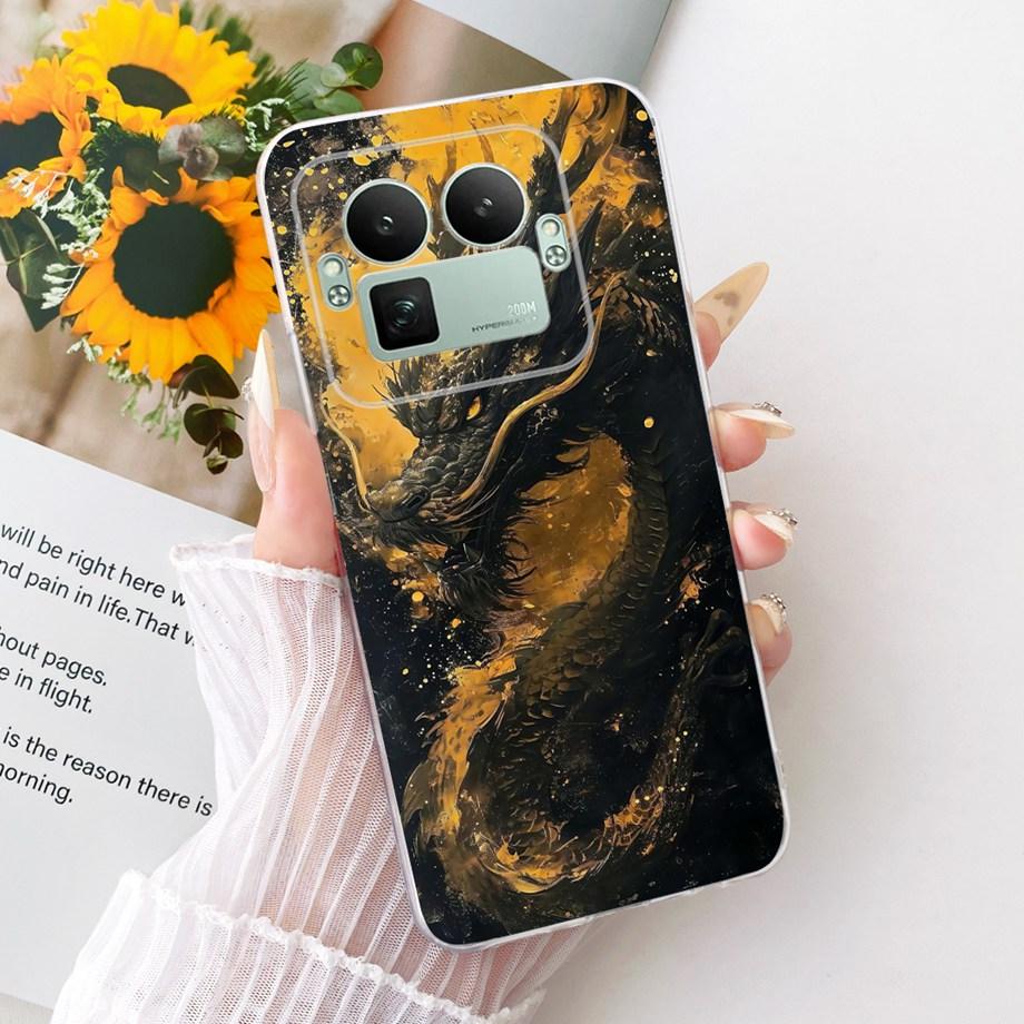 Роскошный Мультяшный Цветочный Прозрачный Чехол Для Телефона Realme GT8 GT 8 Pro RMX5210 Funda Ударопрочный Мягкий ТПУ Силиконовый Задний Чехол Coque