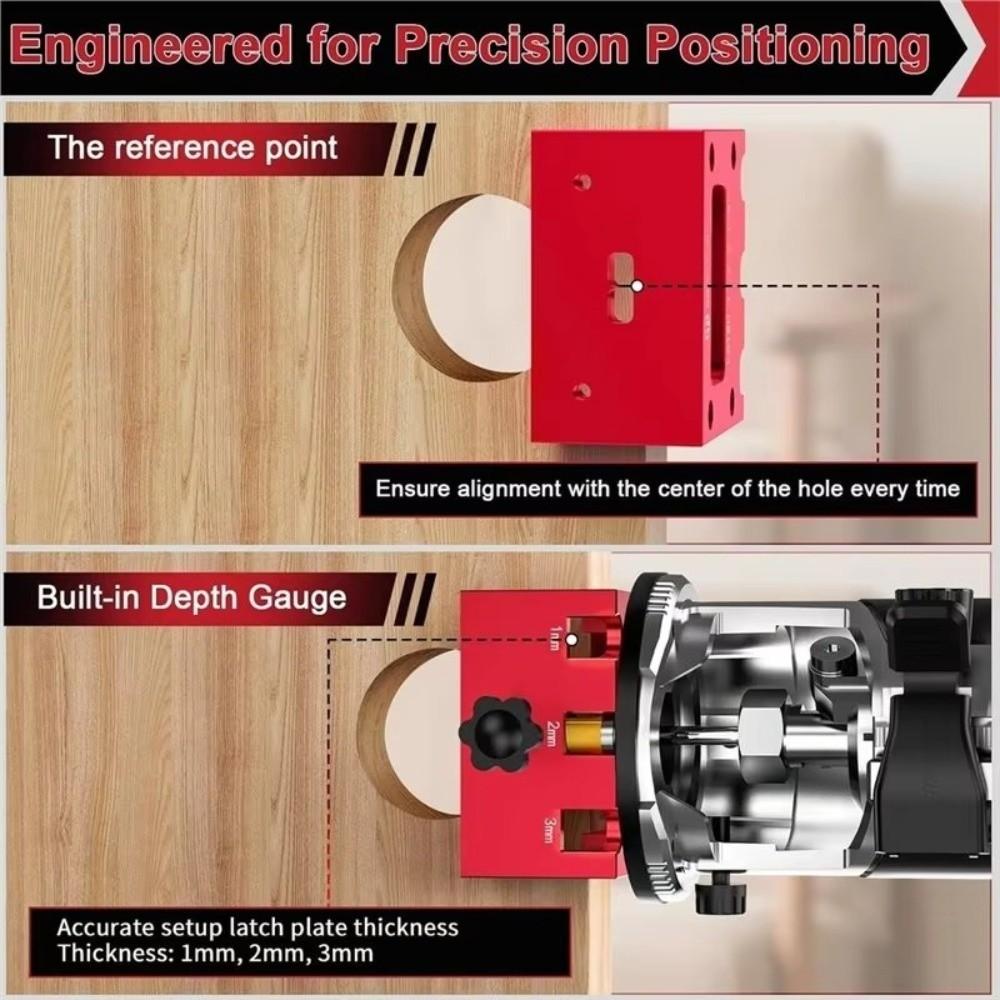Aluminum Zinc Zinc Alloy Door Bolt Template Kit High Accuracy Bolt Mounting Kit DIY