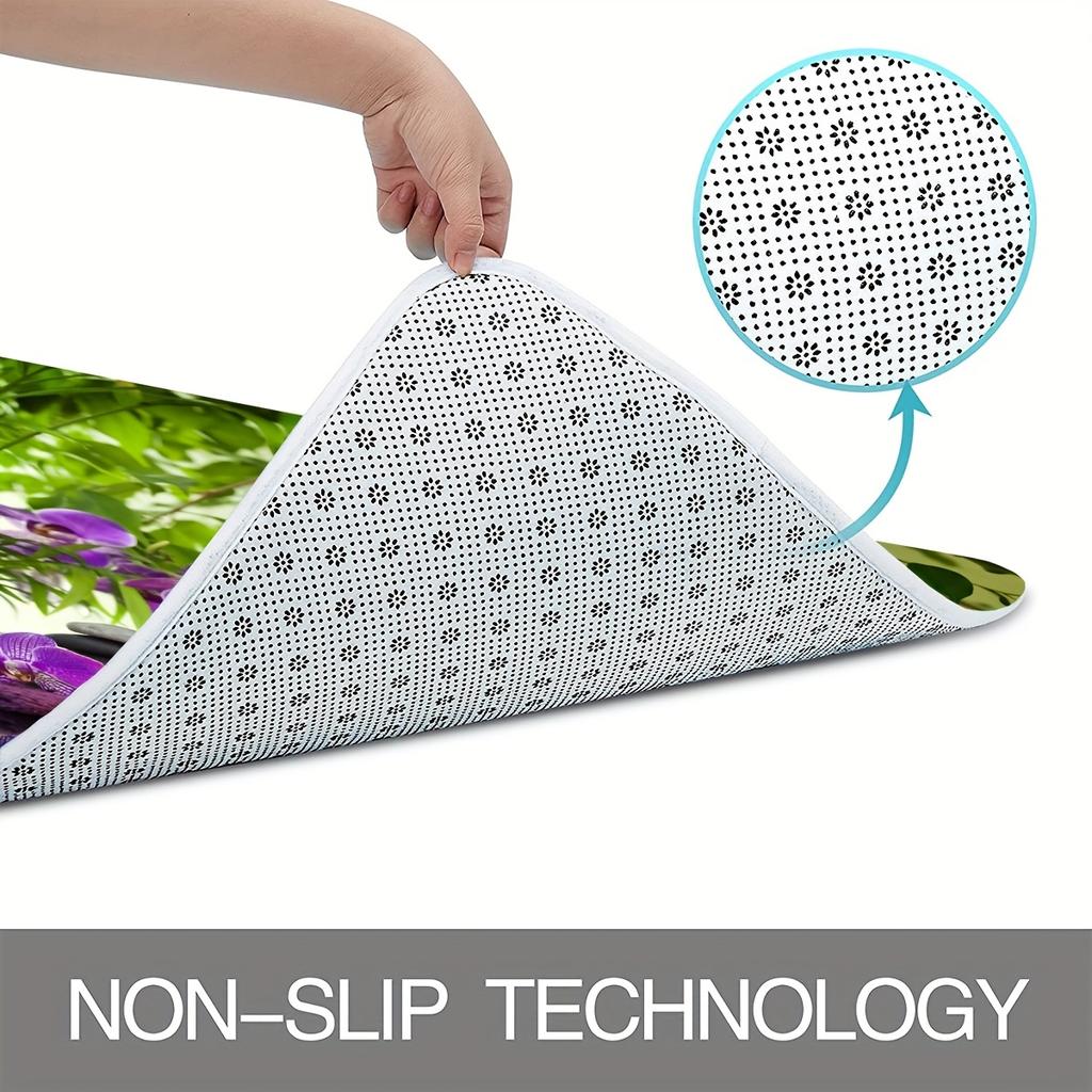 4 шт., наборы занавесок для душа с цветущими орхидеями для спа-салона, нескользящие коврики для ванной комнаты, крышка для унитаза, коврик для ванной