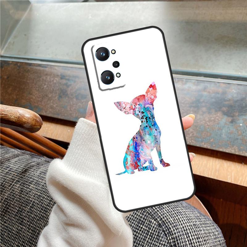 Чехол с цветочным рисунком и мордочкой чихуахуа для Realme 15 Pro 11 12 13 14 Pro Plus C65 C67 C61 C53 C55 C51 C25 C63 C71 C75 GT6 GT7