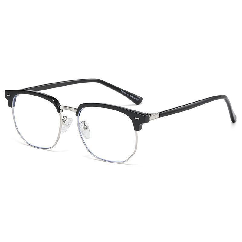 Myopia Glasses Men's Leisure Business Half-frame Anti-Blu-ray High-definition Glasses Frame Women's Fashion