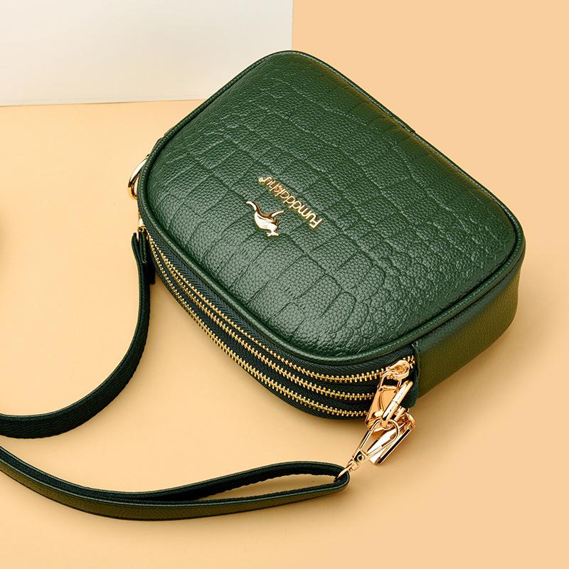 Новые женские сумки из ПУ кожи аллигатора, 3-слойные на молнии, на плечо, кросс-боди, высококачественные женские кошельки и сумочки CLE