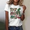 Летний топ с круглым вырезом и 3D рождественским принтом, модные повседневные женские футболки с короткими рукавами