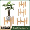 Flower Pot Rack Strong Free Standing Bonsai Holder Home Garden Indoor Display Plant Stand Shelf Wood Planter Pot Trays