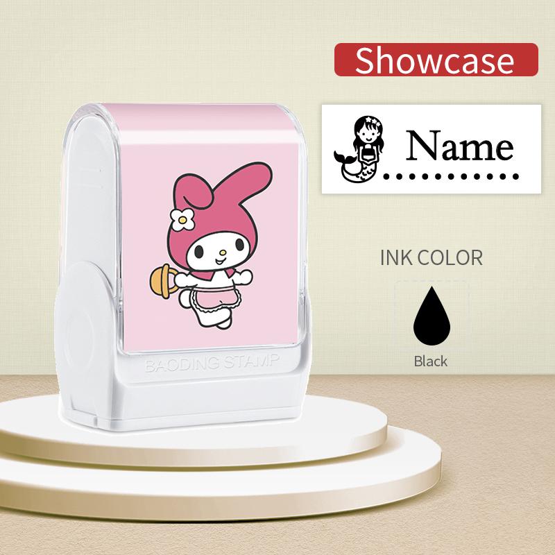 Персонализированная печать с именем Cinnamoroll - Водонепроницаемая, устойчивая к выцветанию чернильная печать для канцелярии, Подарок на день рождения, Школьный сезон, Милая и стильная