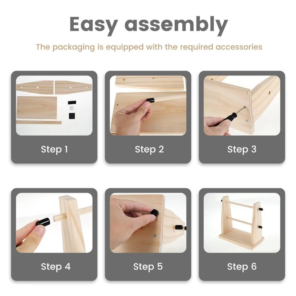 Manual Wool Storage Rack Vertical Rotating Yarn Ball Stand Easy Assembly Thread Holder DIY Craft