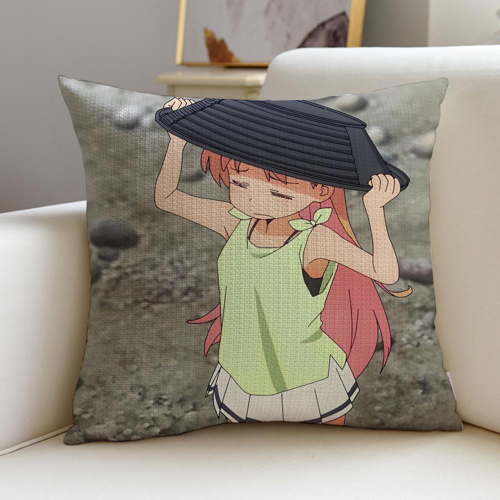 Sweet CCute Ruri RocksS Cushion Cover Breathable and skinfriendly linen pillowcase square removable and washable cushion