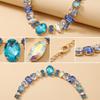 Decoration Vintage Chunky Necklace Charm Exaggerated Necklace Rhinestone Necklace  Vacation
