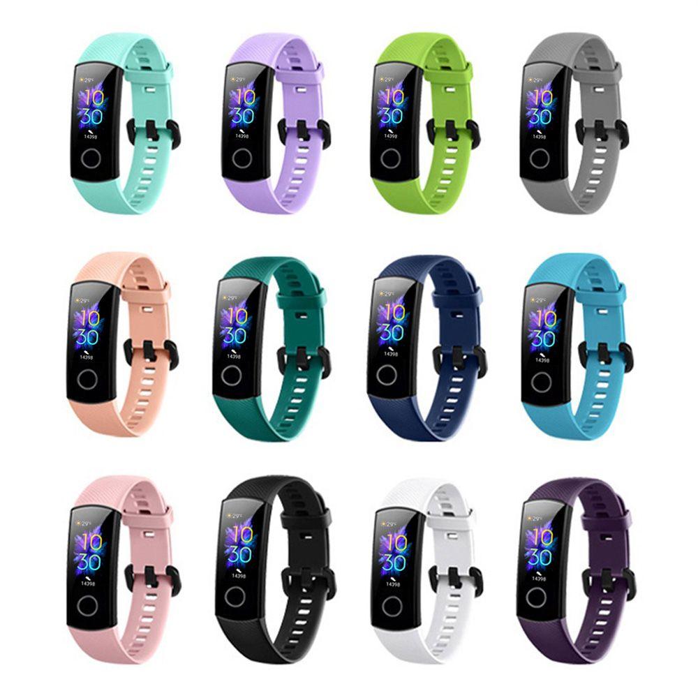 Ремешок для Honor Band 5 4, цветной, из мягкого силикона, сменный ремешок для умного браслета Huawei Honor Band 5 4