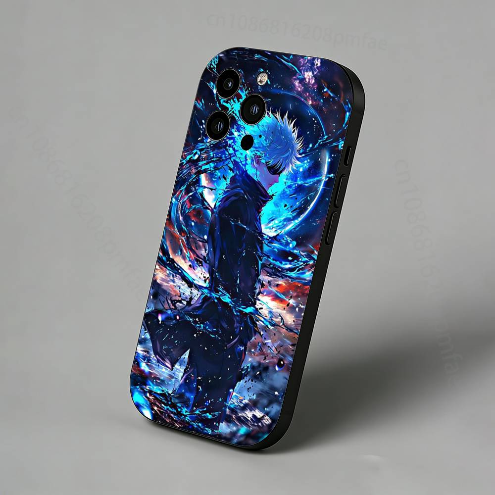 Тонкий задний чехол для телефона J-Jujutsu K-Kaisen G-Gojo для iPhone 16,15,14,13,12,11 Pro,Max,Plus,X,XS,XR,SE,Mini Защитная крышка