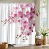 1pc Orchid Shower Curtain White Pink Cascading Flowers Fresh Elegant Design Bathroom Decor with 12 Hooks 70.8x70.8inch