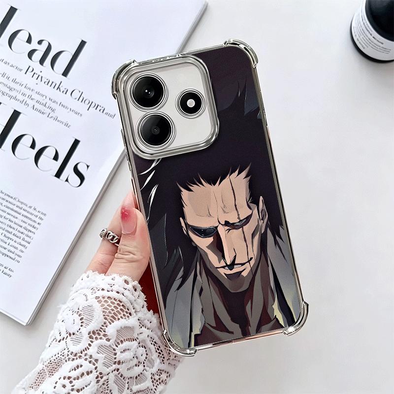 Чехол для телефона Bleach Зараки Кенпачи с покрытием для Xiaomi Redmi Note 14 15 Pro Plus 13 12 11 11S 11T 10 9S 9 5G Противоударный с Airbag