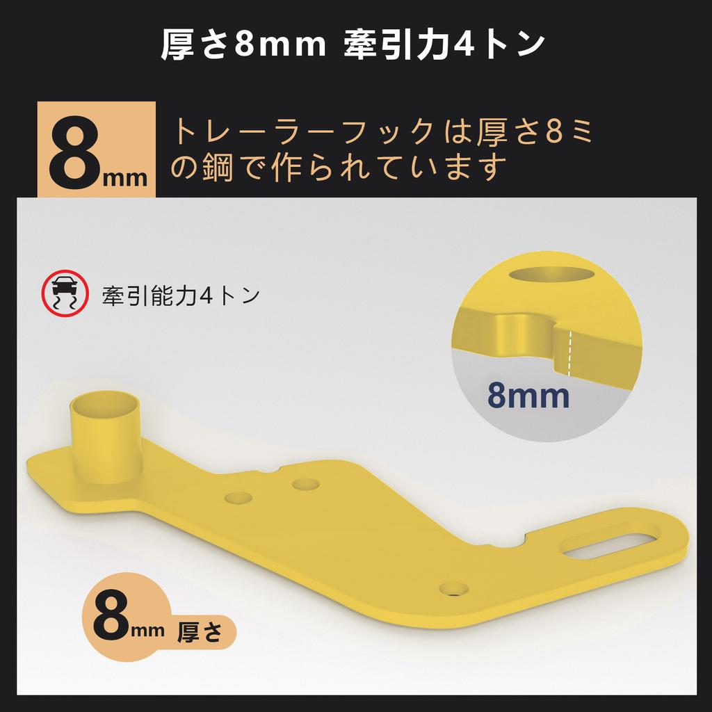 Left Front Towing Hitch Trailer Hitch For Suzuki Jimny JB64W JB74 2019-2023