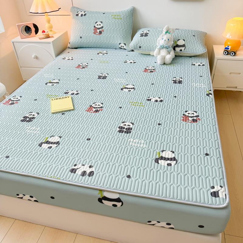 1 шт. латексный толстый стеганый наматрасник, летний дышащий крутой противоскользящий простынь на подкладке, милый чехол на кровать, наволочка в комплект не входит