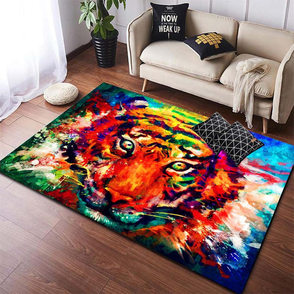 Ковры с принтом тигра, коврики с животными, напольные коврики, коврики и ковер для дома, гостиной, современный прямоугольный ковер