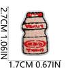 DIY Decorative Cloth Stickers Food Burgers Stickers Computer Embroidery Labels Beverage Cake Seals Stickers Ironing3 pcs MOQ, mix styles