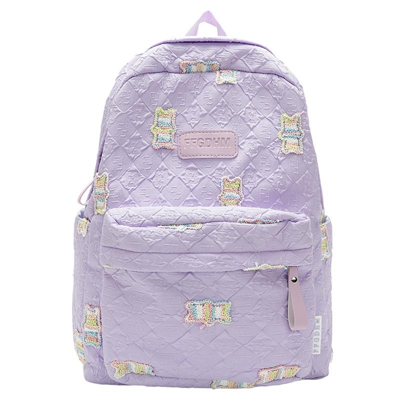 Женская школьная сумка с вышивкой, плиссированный рюкзак для школьников, большой емкости