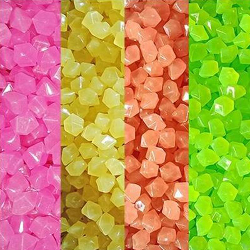 50Pcs Outdoor Luminous Stones Glow In Dark Garden Pebbles Fish Tank Decoration