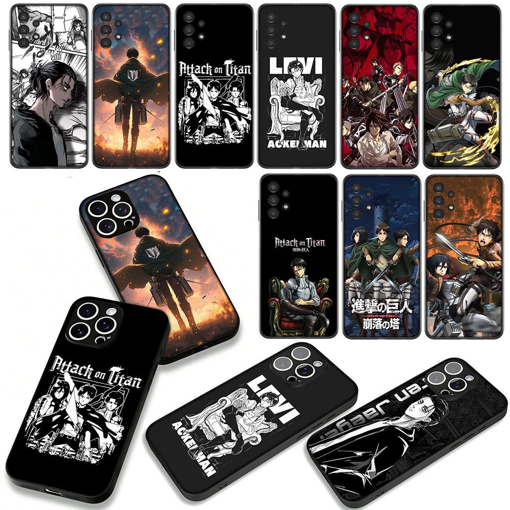 for Samsung Galaxy A36 A17 A26 A07 A35 A54 A53 A13 A33 A34 S8 S9 S20 S21 FE S10 Plus Case levi Attacks Jaeger on Titan Eren