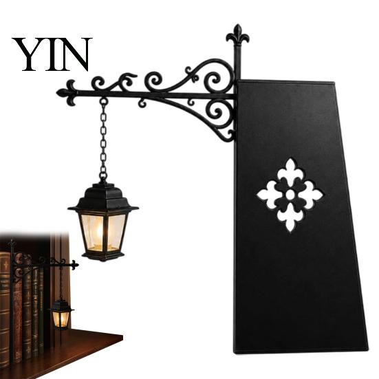 Dark Fantasy Decor Light Vintage Library Lantern Night Light, Magic Reading Corner Lamp, Decorative Portable Table Lamp Bookshelf Lighting for
