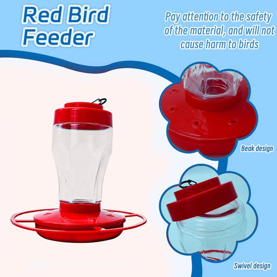 Кормушка для колибри, подвесная кормушка для птиц с насестом и защитой от пчел, герметичное отверстие для кормления, кормушка для диких птиц для наружного декора