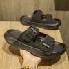 2025 Summer New Slippers Men's Korean Version Trendy Casual Lazy One Pedal Trendy Shoes Breathable Versatile Bag Head Half Drag