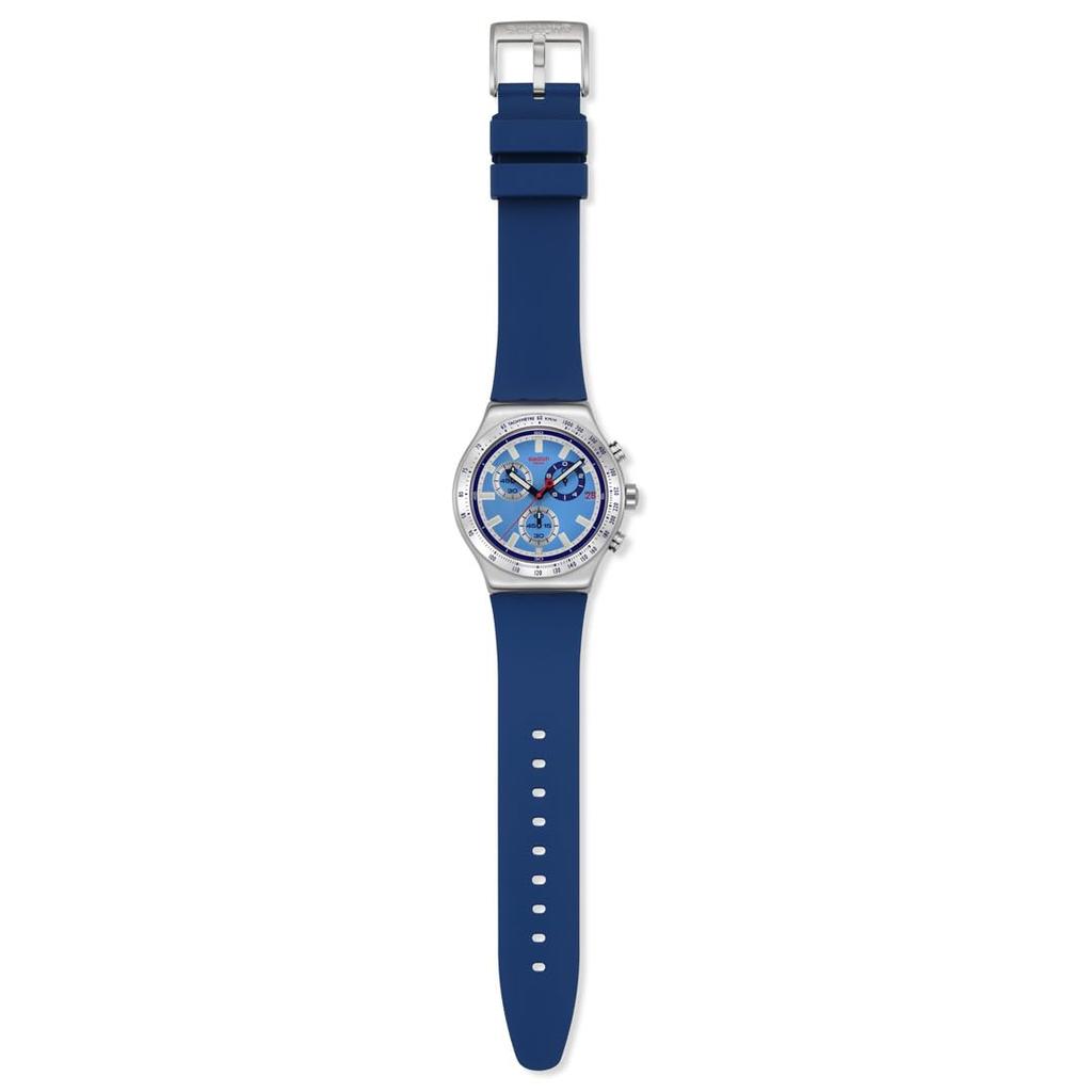 [Swatch] НОВЫЕ IRONY CHRONO SKY REFLECTIVE YVS541 Унисекс Взрослые Часы, Синие