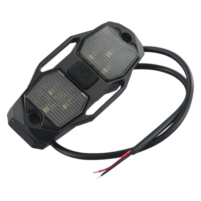 LED Dome Light Rock Light W/Switch White Roll Bar Mount For Polaris For RZR UTV 4WD Interior Reading Lamp Waterproof 6000K