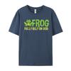 Funny Frog Fully Rely On God Round Neck T Shirt Mother Day Tees Short Sleeve Husband Loose All Cotton Summer Tshirt