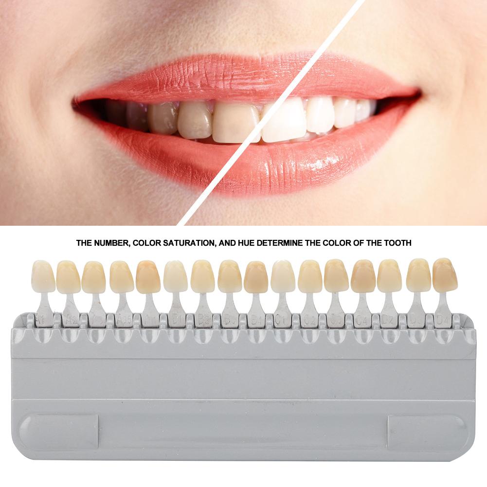 16-цветная стоматологическая шкала оттенков, шкала оттенков для отбеливания зубов, цветовой компаратор